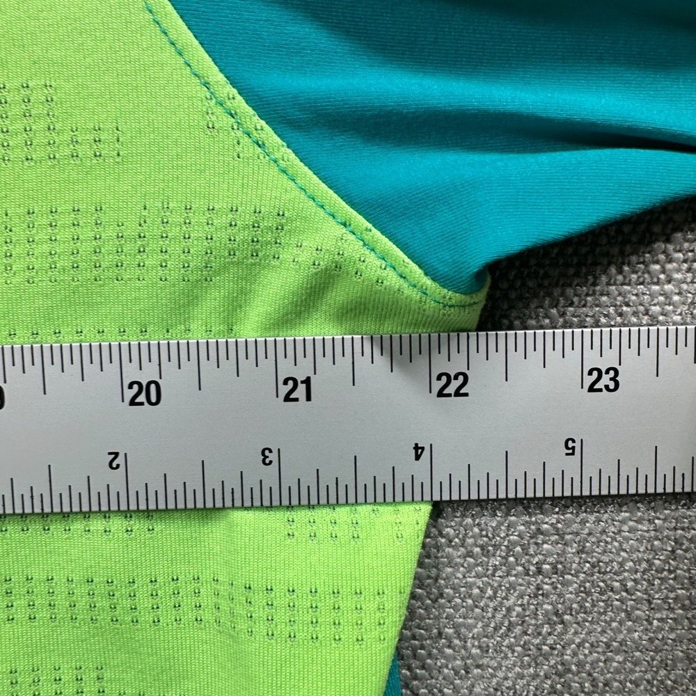 Under Armour Polo Shirt Mens Large Teal Green HeatGear Colorblock Logo - Picture 8 of 9